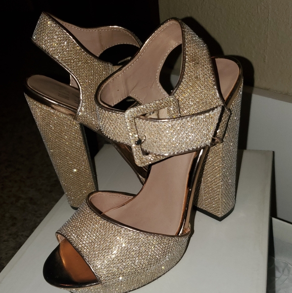 Rose Gold Mix No. 6 block heels - Picture 3 of 3